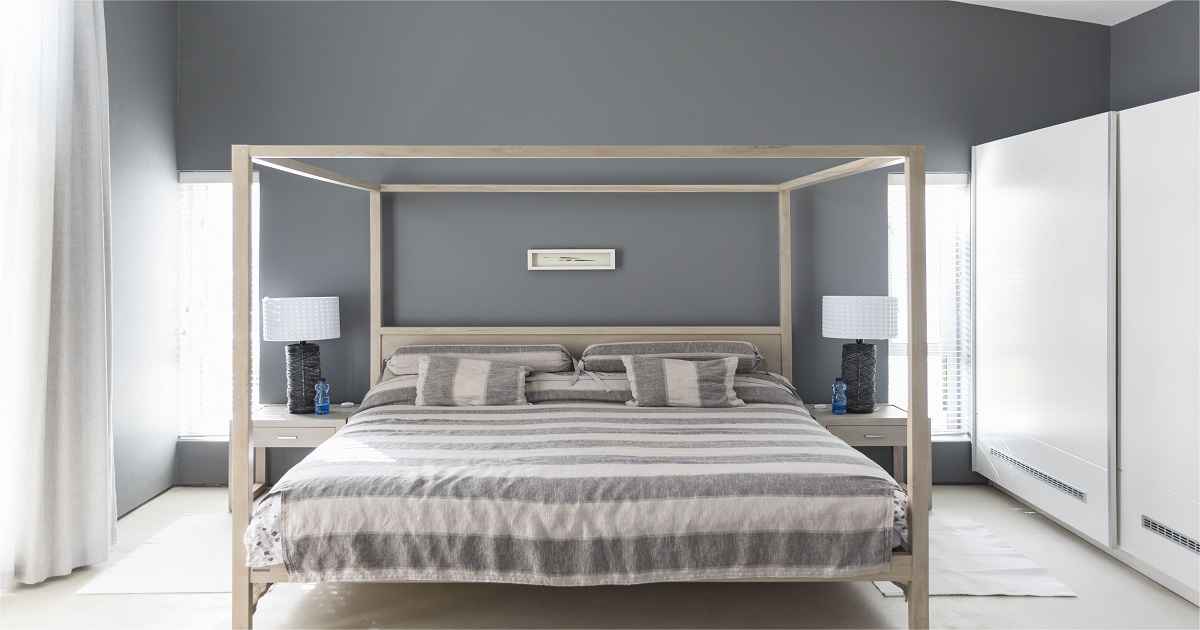 what color furniture goes with grey headboard